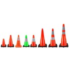 Sas Safety Invue Hi-vis Traffic Safety Cone  18in   Fluorescent Orange 