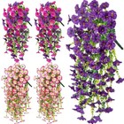 4 8x Faux Artificial Flower Bouquet Bulk Pack Stems Home Decor No Fade Reusable
