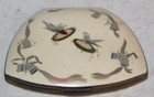 Lot 3 Vintage Cosmetic Compacts Mop Mother Of Pearl Brass Enamaled