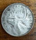      1951 Canada Caribou 25 Cents Quarter George Vi Coin 80  Silver