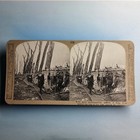 Ww1 Military Stereoview C1916 Real Photo Belgium Yser Frontline Belgian Troops