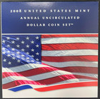 2008 U s  Mint Annual Uncirculated Dollar 6 Coin Set With Coa   Silver Eagle
