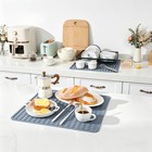 2 Pack Caketime Silicone Dish Drying Mat For Kitchen Counter 18  16   Blue