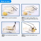 French Fry Cutter Potato For Fries With 2 Different Sizes Stainless Steel Blades