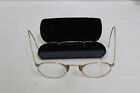Antique 1 10 12k Gf Wire Rim Glasses Gold Filled Spectacles With Case