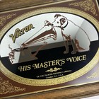 Rca Victor His Master s Voice Advertising Mirror Brown Gold White Black  12 X 13
