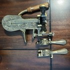 Vintage Rogar Estate Brass Table Mount Wine Bottle Opener Corkscrew Bar