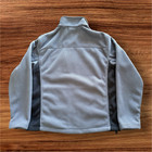 New Balance Grid Fleece Jacket Mens Medium Gray Black Full Zip Textured Athletic