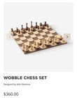 Umbra X Adin Mumma Wobble Chess Set Metal Brown Silver Contemporary Chess - Used