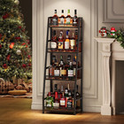 4-tier Trapezoid Liquor Stand For Home Bar  Stepped Wine Rack Freestanding Floor