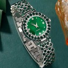 Women Quartz Watch Jewelry Set Heart Rhinestone Necklace Ring Earrings Gift Usa
