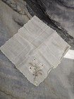 Vintage Lot Of 2 Wedding Handkerchief Pure Linen Lace Edge  Desco Embroidered 