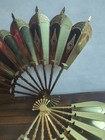 Set Of 2 Vintage Brass Fan Wall Decor Pieces Mid Century Modern