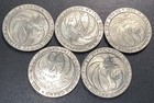 Mgm Grand Las Vegas One Dollar Token Lot-1993 Set Of 5- Characters