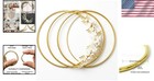 24  Gold Metal Craft Hoops 4 Pack - Heavy Duty 5mm Thick Rings For Diy Projects