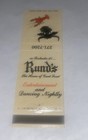Vintage Matchbook Cover Matchcover Rund   s Restaurant Rochester Ny