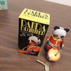 Vintage Clockwork Tin Toy Wind Up Panda Drummer In Box  - Works  Collectible 