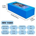 48v 14ah Lithium Battery For 500w 750w 1000w 1500w E-bike Electric Bike Motor