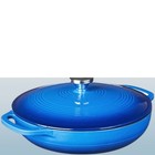 Lodge 3 6 Quart Enameled Cast Iron Oval Casserole With Lid     Dual Handles New