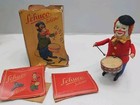 Vintage Schuco Solisto Clown Drummer Wind Up Toy - Working W Box   The Key  Rare
