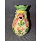 Andrea By Sadek Rooster Pitcher 6  Floral Chicken Creamer Hand Painted Japan