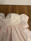 Vintage Nannette Baby Girls Dress  Embroidered Lace Pink