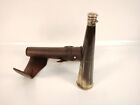 Rare Antique Sterling Silver And Horn Hunting Flask And Case