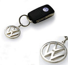 Volkswagen Metal Key Chain Keyring Fob Silver