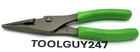 Snap On Ln46acf G Green 7  Soft Grip Long Nose Slip Joint Pliers  New Usa Tools