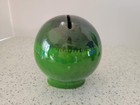 Vintage Baldelli Green Ceramic Elephant Piggy Bank Coin Saver Figurine Italy 804