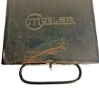 Vtg Mosler Bank Safe Deposit Box Black Metal 21 5x4 75x1 75  Banking Security