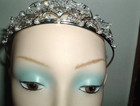 Davids Bridal Tiara Collection Pearl Rhinestone Prom Headpiece Crown Nwt