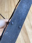 Antique 18th C Wrought Iron Toaster Wavy Form Fireplace Hearth Wooden Handle