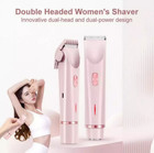 2 In 1 Dual Head Electric Lady Waterproof Shaver Razor For Women            
