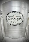 Vtg Mo  t Chandon Aluminum Ice Bucket With 4 Mugs