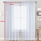 2x Sheer Curtains Rod Pocket Window Sheer Voile Curtains Bedroom 140cmx260cm Au