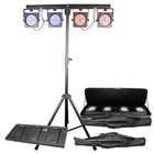 Chauvet Dj 4bar Usb Dmx Led Wash Light System W  Tripod   Footswitch  4 Pack 