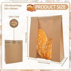 100 Pcs Paper Bread Bags For Homemade Bread  Sourdough Bread Bags With Thank    