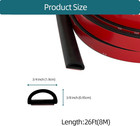 D Shape Epdm Foam Rubber Seal With Tape  Self-adhesive Rubber Weather Stripping