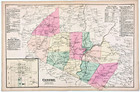 1871  Centre Homer Phillips Mill Township Plat Map Pennsylvania Original  22x14 