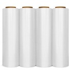 18  X 1500  80 Gauge 4 Rolls Pallet Wrap Stretch Film Hand Shrink Wrap 3 Colors