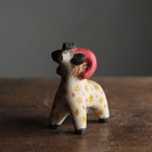 Fancy Sheep Wood Carving Antique Old Decorative Folk Art Used