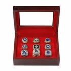 Mlb Los Angeles Dodgers All 9 World Series Championship Ring Set Wood Case