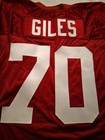 Oklahoma Sooners Home Red Ncaa Game Worn issued Football Jersey  70 Giles