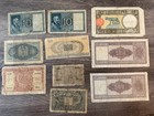 Lot Of 10 Vintage Italy Banknotes 1939-1947 Wwii Kingdom   Republic 500 Lire Lot