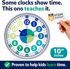 Owlconic Kids Learning Clock - Silent 10 Inch Color-coded Teaching Clock   Owlco