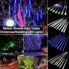 30cm 50cm Us Plug Led Lights Meteor Shower Rain 8 Tube Outdoor Light Xmas Tree