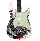 Guitar bass acoustic Skin Wrap Laminated Vinyl Decal Sticker The Black Rose Gs81