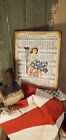 Primitive Colonial Patriotic Antique Vintage America Usa Flag Girl Music Sign
