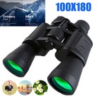 180x100 Hd Military Zoom Powerful Binoculars Day low Night Optics Hunting   Case
